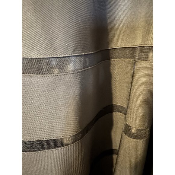 WHBM Dress 14 Black A Line V Front Back Sleeveless Stretch Mesh Trim - Picture 3 of 15